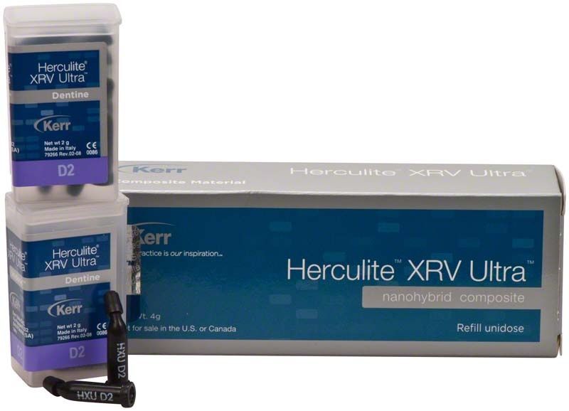 Herculite XRV Ultra Dentin Unidose D2 in Originalverpackung.