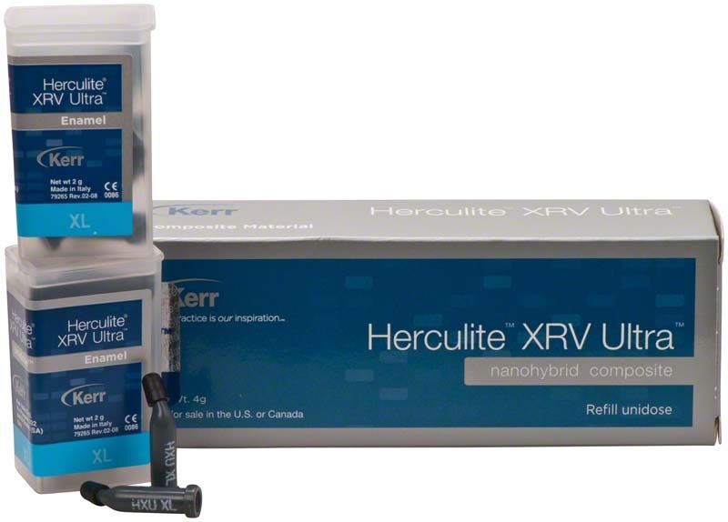 Herculite XRV Ultra Enamel Unidose XL Verpackung mit Nanohybrid-Komposit.