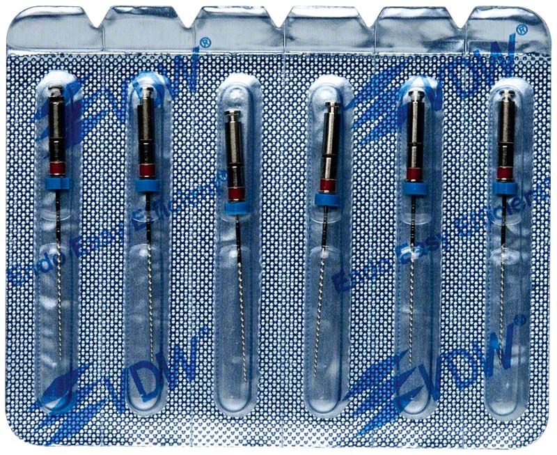 FlexMaster® NiTi-Dateien im Blisterpack, 25mm Gr. 25/.02, sechs Stück.