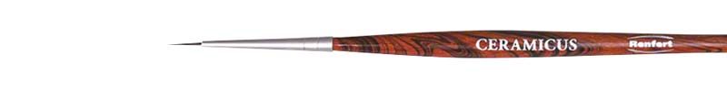Ceramicus Pinsel Gr. 1 mit Holzgriff und feiner Spitze.