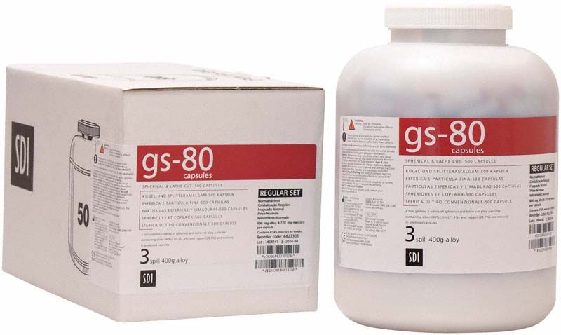 GS-80 Kapseln Gr. 3 regular 500er in weißer Verpackung und Dose.