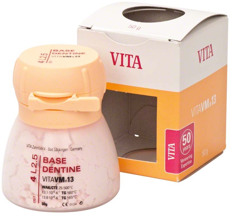 VM13 3D Base Dentin 50g 4L2.5 Verpackung mit Zahndentin.