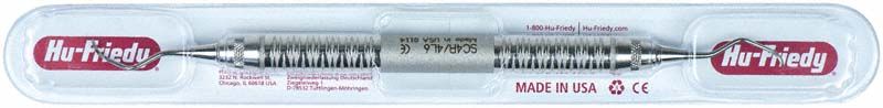 Columbia-Kürette Figur 4R/4L mit ergonomischem Griff in Verpackung.
