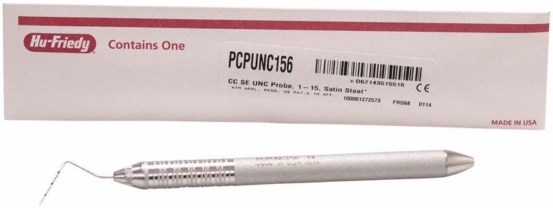 Parodontometer CP15 mit Griff 6 und schwarzen Markierungen auf weißem Hintergrund.