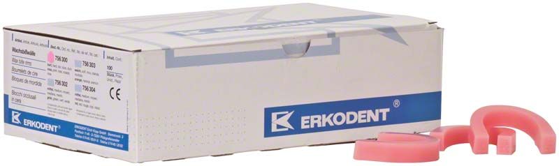 Wachsbisswälle von Medic-Star in rosa neben Verpackung.