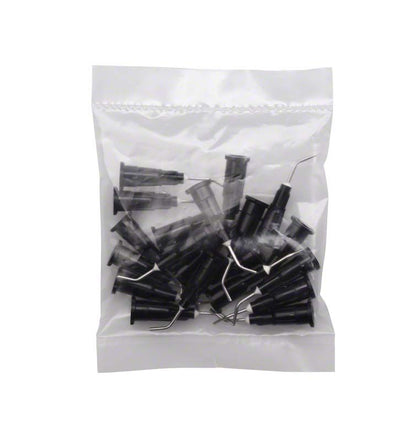 Transparente Tüte mit schwarzen dentalen Applikationsspitzen für Revolution™ Formula 2 Introkit.