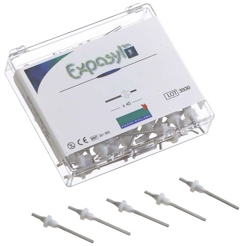 Expasyl™ Kanülen gerade 40er, Verpackung mit einzelnen Kanülen sichtbar.