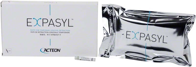 Verpackung der Expasyl™ Kapseln für Zahnfleischretraktion.