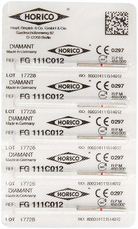 Verpackung von Diamant FG 111C 012 mit Herstellerinformationen.