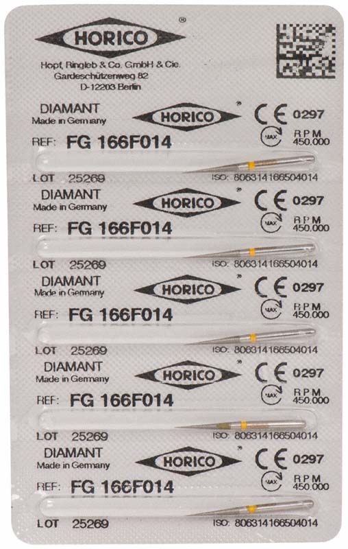 Verpackung von Diamant FG 166F 014 mit CE-Kennzeichnung und QR-Code.
