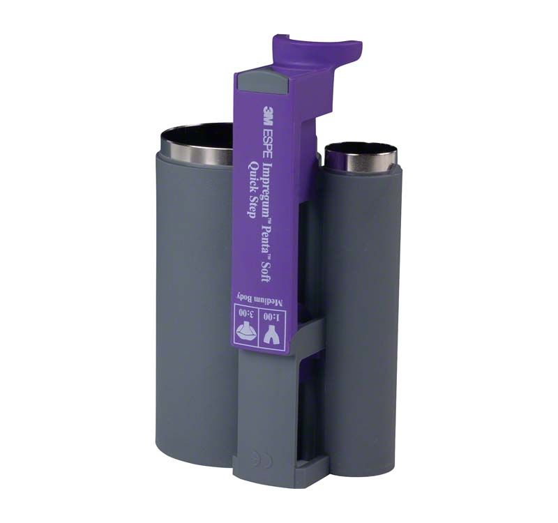 Impregum™ Penta™ Soft Quick Leerkartusche für Pentamix™ 3 in Grau und Lila.