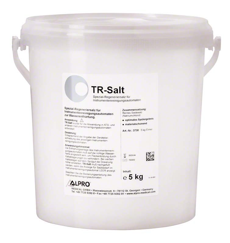 TR-Salt Regeneriersalz, 5 kg Eimer für Wasserenthärtungsanlagen.