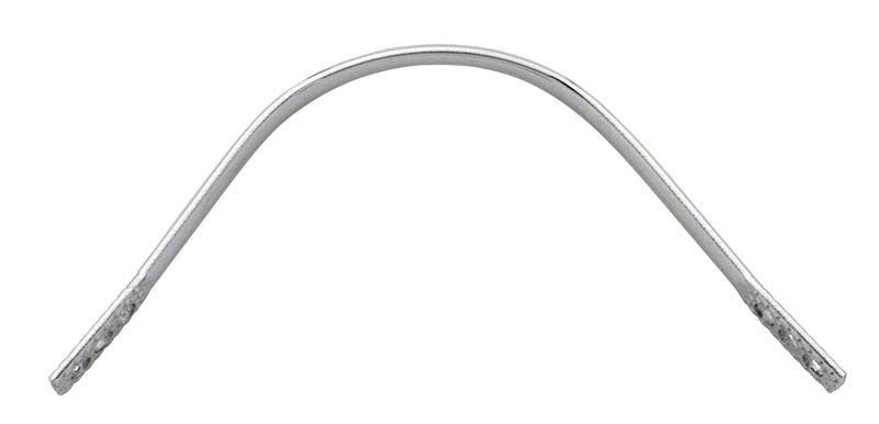 Gebogener Lingualbügel aus Edelstahl für kieferorthopädische Anwendungen.