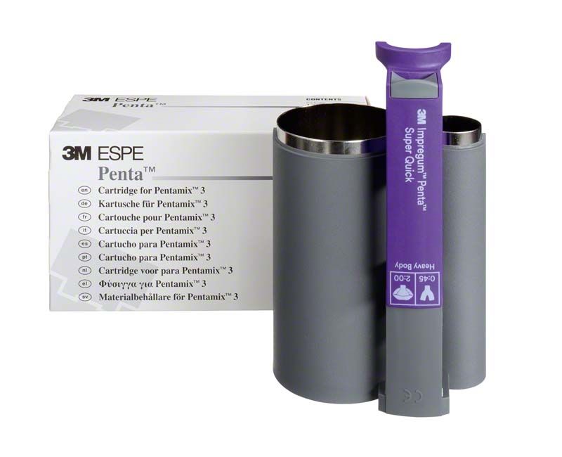 Impregum™ Penta™ Leerkartusche für Pentamix 3 vor Verpackung.