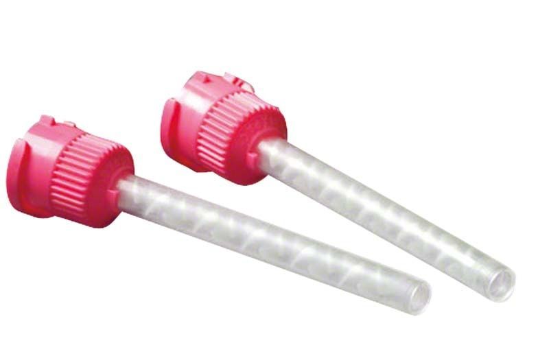 Mischkanülen Automix 2 rosa für präzise zahnärztliche Materialmischungen.