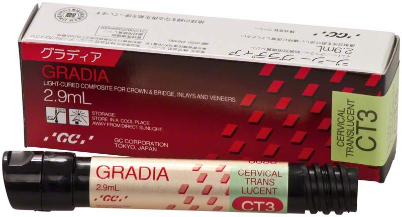 Gradia Cervical Translucent CT3 Komposit in 2,9 ml Spritze mit Verpackung