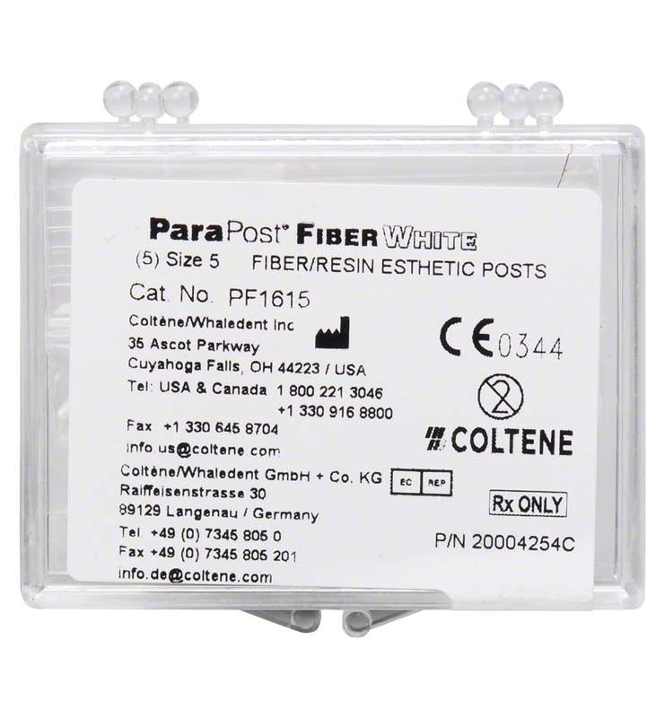 ParaPost Fiber White Wurzelstifte Gr. 5 in Kunststoffverpackung.
