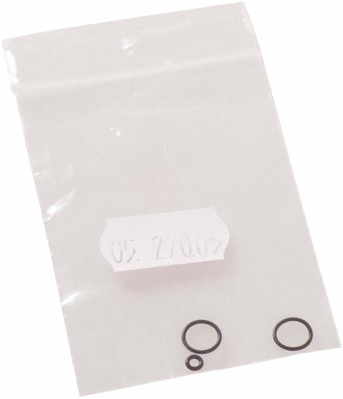 Drei O-Ringe für Prophy-Mate in transparenter Verpackung.