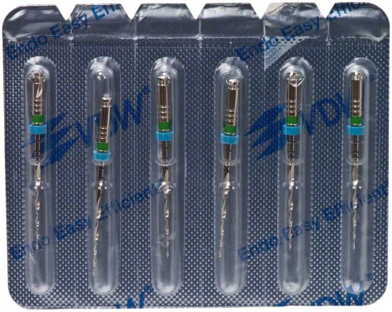 Mtwo® NiTi-Instrumente 25mm, Set mit 6 Endofeilen in Blisterverpackung.