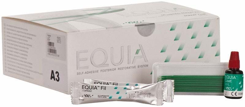 Equia Intro Pack A3 mit selbsthaftendem Zahnfüllungsmaterial und Zubehör.