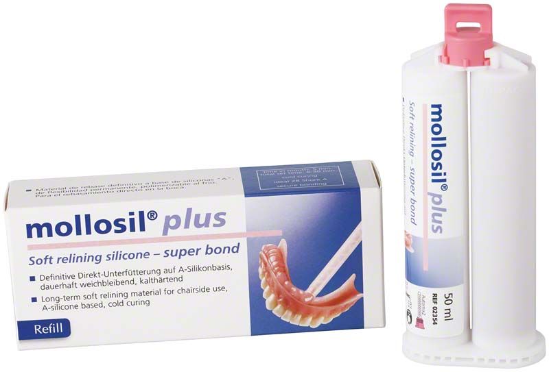mollosil® plus Automix 2 Refill-Pack mit Kartusche und Verpackung