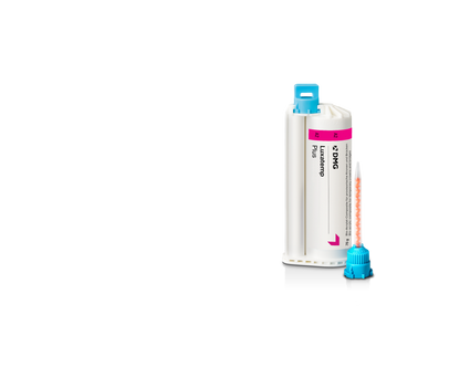 Luxatemp Plus Kartusche mit Mischkanüle für provisorische Kronen und Brücken.