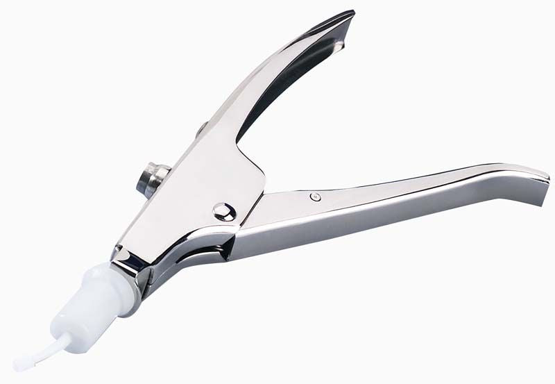 Applikationszange Alpha Fil aus Metall mit ergonomischem Griff.