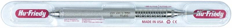 Sichelscaler Springfield anterior mit Satin Steel Griff in Kunststoffverpackung.