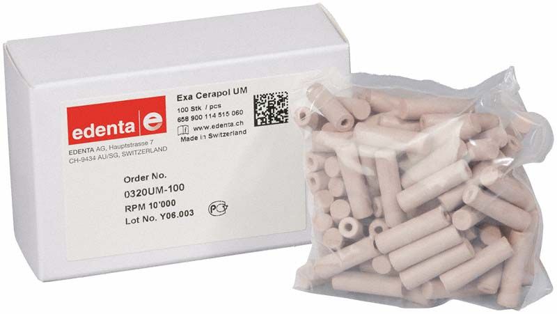 Exa Cerapol rosa Walze UM in Kunststoffverpackung neben Produktkarton.