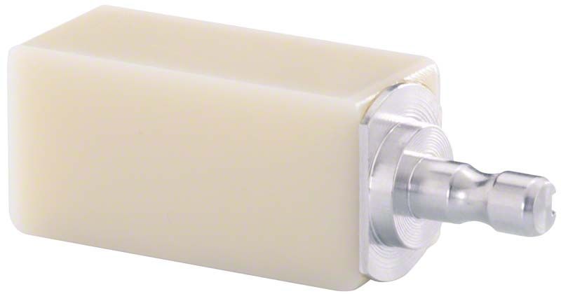 ArtBloc Temp 2er D4, rechteckiger Block mit silbernem Anschluss.