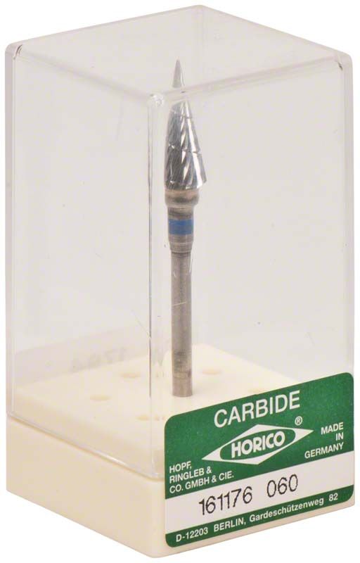 Hartmetallfräser Querhieb in transparenter Kunststoffverpackung.