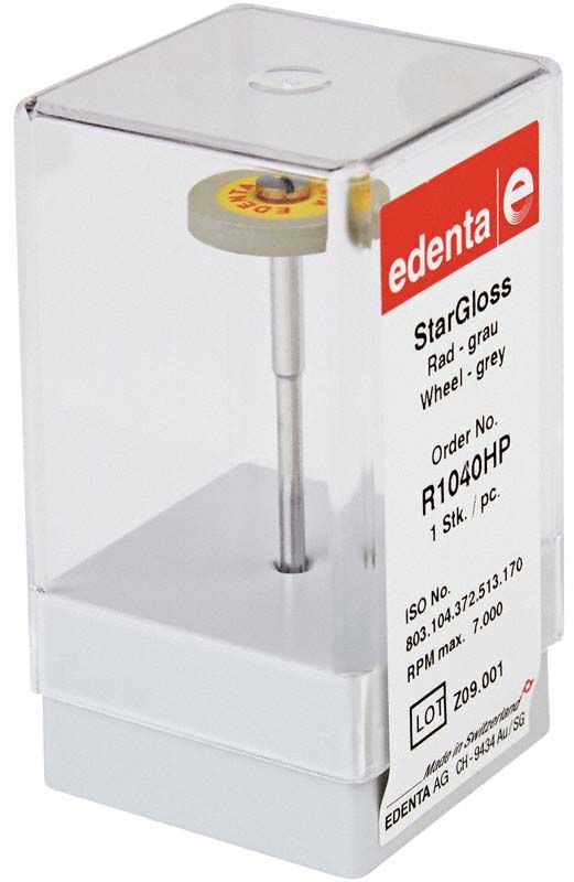 StarGloss grau 1er Rad in transparenter Verpackung für Keramikpolitur.