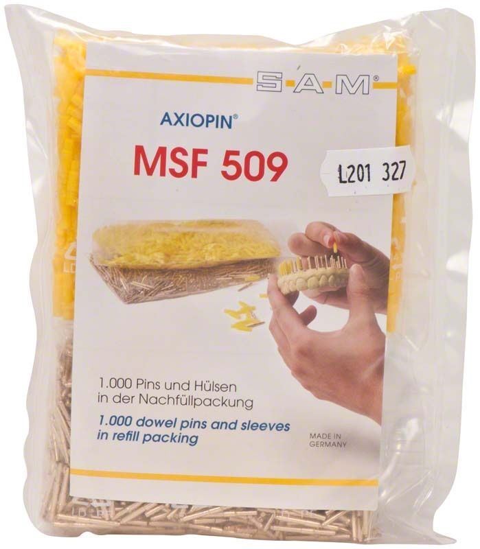 Axiopin Stufenpins mit Hülsen, Nachfüllpackung, 1000 Stück.