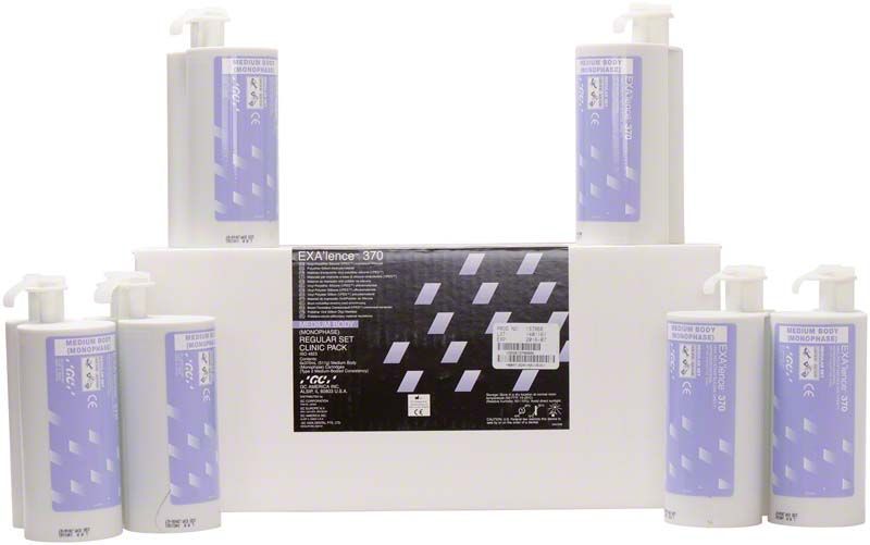 Exalence 370 mittlere Viskosität, 6x370ml Flaschen vor Verpackung.