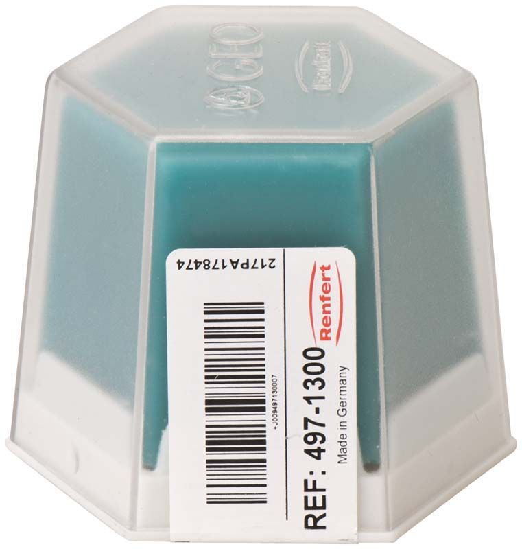 GEO Classic Modellierwachs mint-transparent in sechseckiger Plastikverpackung mit Etikett.