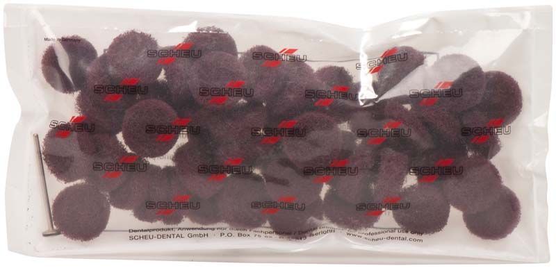 DIMO® Polierscheiben Fein, Maron, 50er in transparenter Verpackung.