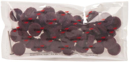 DIMO® Polierscheiben Fein, Maron, 50er in transparenter Verpackung.
