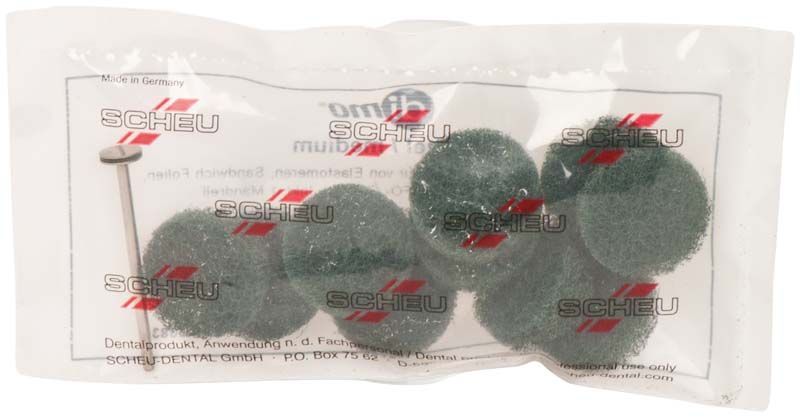 DIMO® Polierscheiben Mittel, Grün, 10er im transparenten Plastikbeutel.