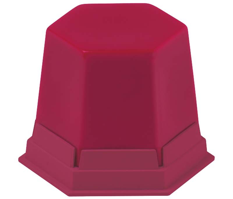 Hartes, bordeaux-transparentes Zervikalwachs für Dentaltechnik.