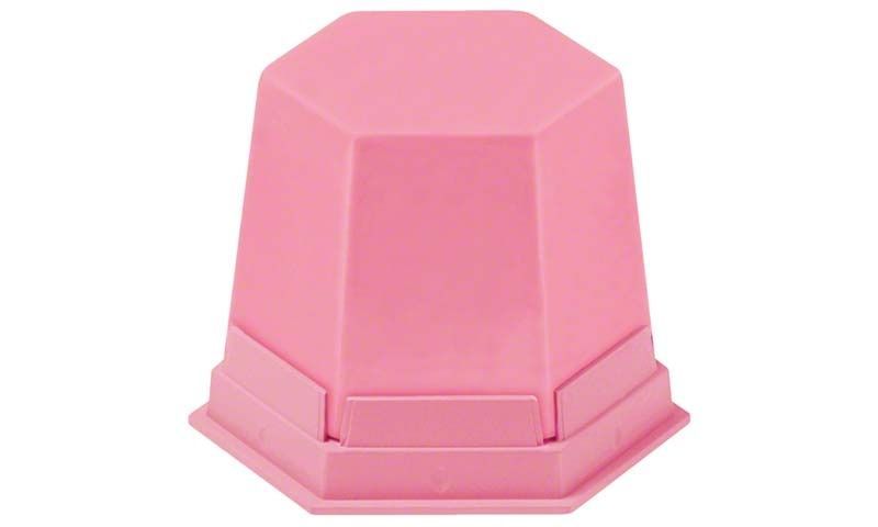 Rosa Kunststoffverpackung des GEO Ausblockwachs von Renfert.