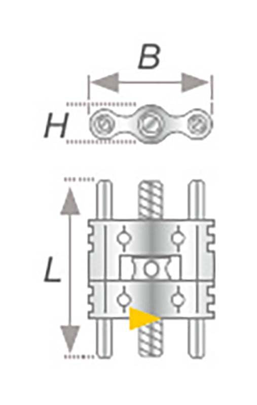 Detailansicht der VECTOR® Standard-Dehnschraube Typ 190 - Medium mit Maßangaben.