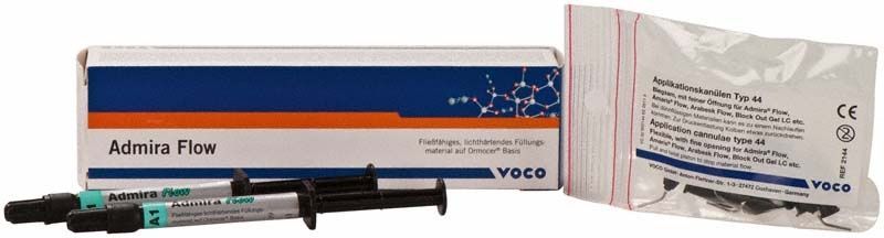 Admira Flow Spritzen A1 vor Verpackung mit Ormocer-Füllungsmaterial.