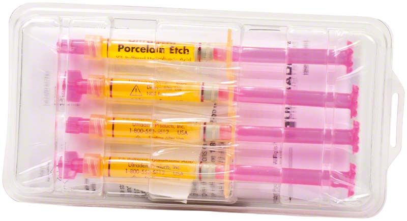 Ultradent™ Porcelain Etch 4 x 1,2ml Spritzen in Blisterverpackung.