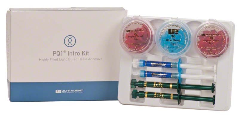 PQ1 Bonding Einführungskit mit Spritzen und Aufsätzen im Organizer.