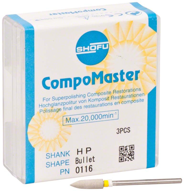 CompoMaster Schaft H - Walze für Hochglanzpolitur dentaler Kompositmaterialien.