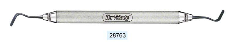 Satin Steel Komposit-Instrument mit flexiblen Enden für dentalen Gebrauch.