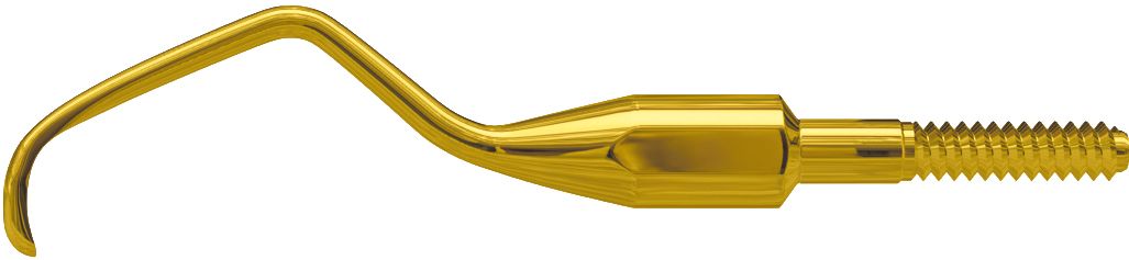 American Eagle XP Gracey Quik-Tip Anterior Kürettenspitze aus goldfarbenem Metall.