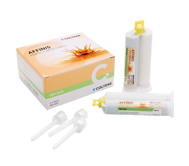 AFFINIS® System 50 light body Refill mit zwei Kartuschen und Mischkanülen.