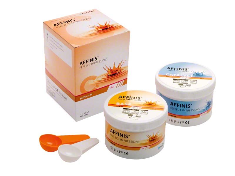 AFFINIS® Dosen fast putty soft mit Katalysator und Basis, inkl. Dosierlöffel.