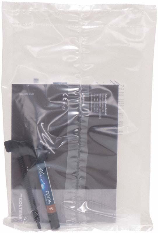 Spritze mit Dentinmasse, Miris 2 Shade 6, in Kunststoffverpackung.